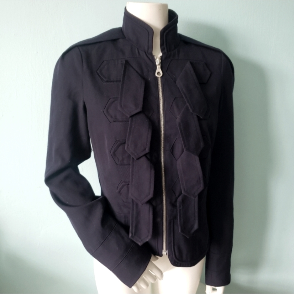 Gwen Stefani L.A.M.B 100% wool military style blazer jacket size 4
